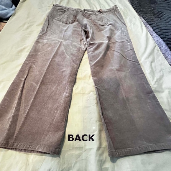 NEW PHOTOS! CORDUROYS, DENIM BOOTCUT, TAN, SIZE WOMEN 26W, STRETCH FABRIC, FLY - Picture 15 of 16